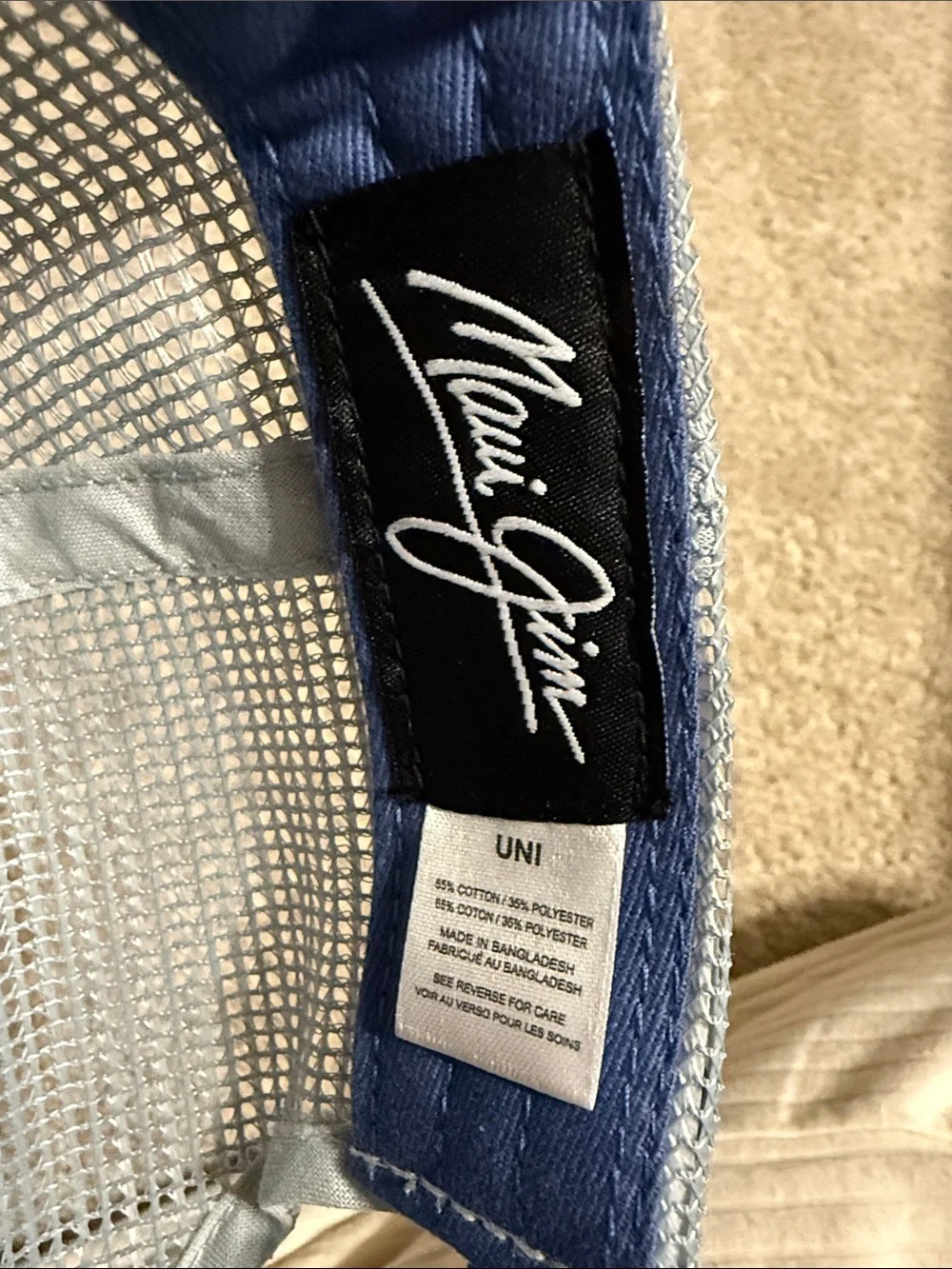 Maui Jim Trucker Hat with Hawaii Beach Patch